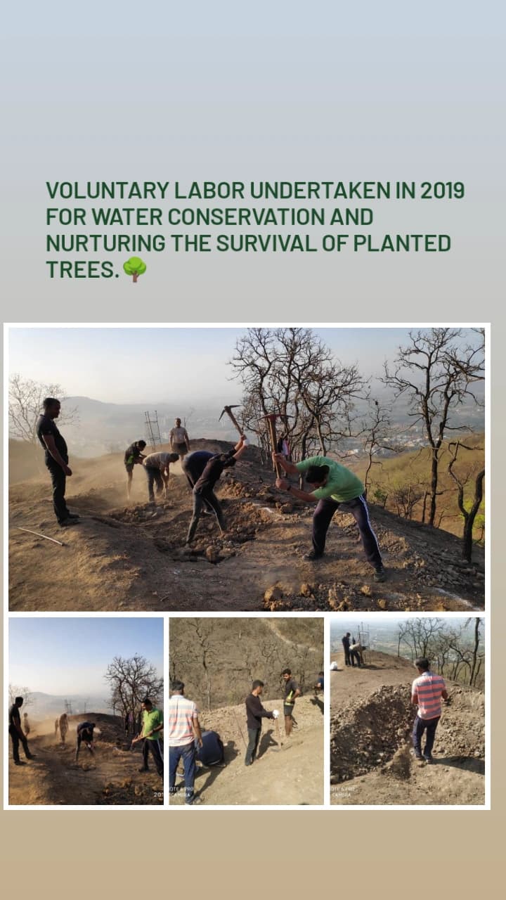 Voluntary labor for water conservation and tree nurturing — 2019